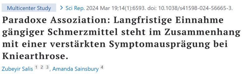 Forschungsergebnis zur Wirkung von Schmerzmitteln auf Knorpelabbau